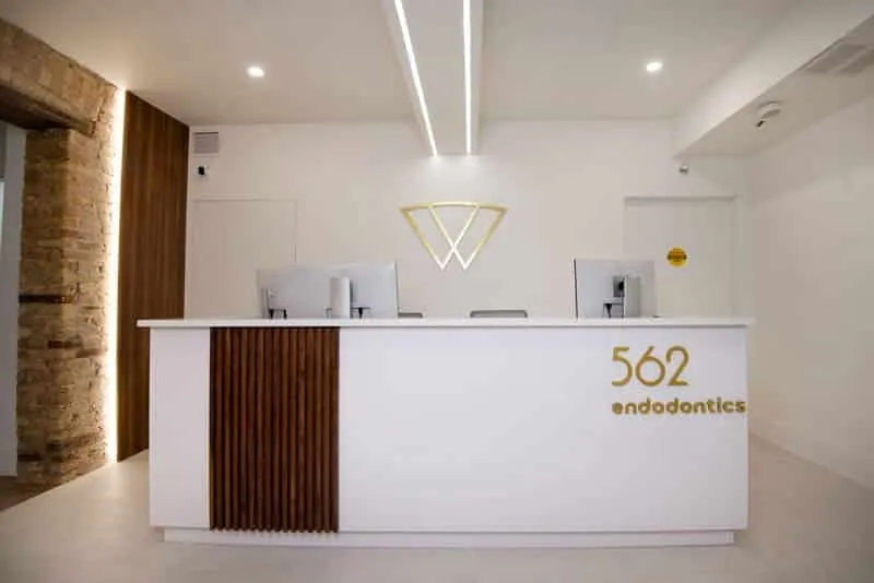 Reception desk at 562 endodontics in London, Ontario