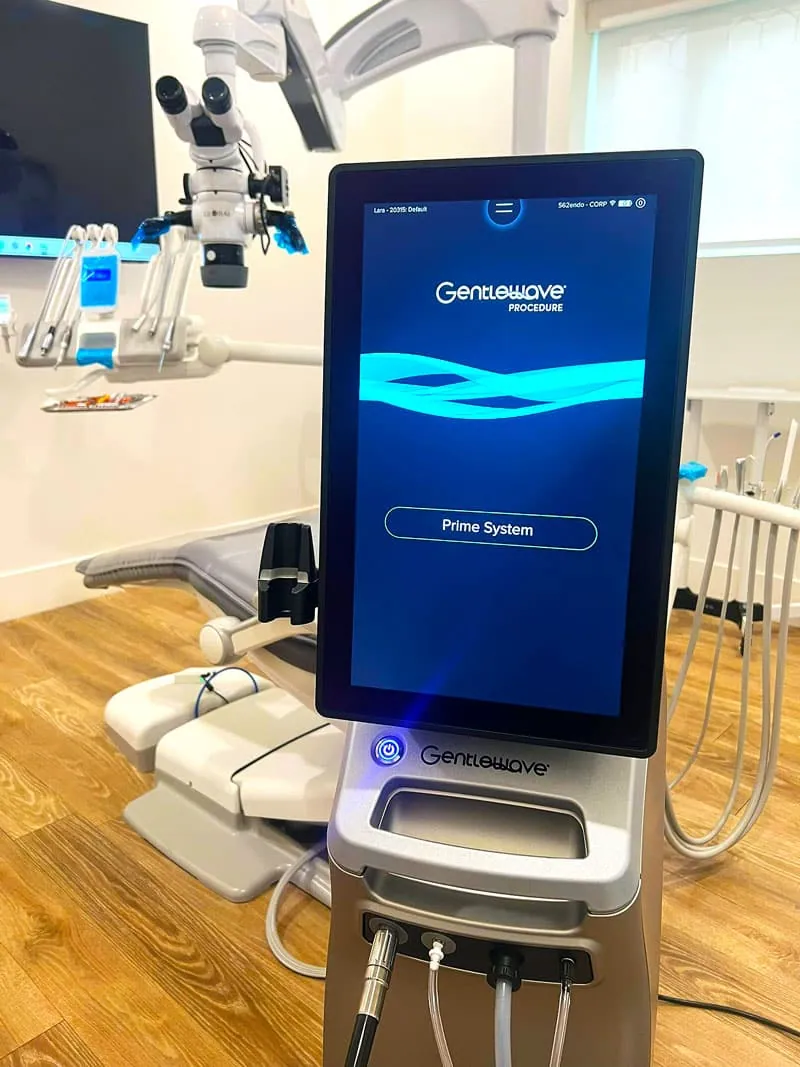 GentleWave system console in a treatment room at 562 endodontics